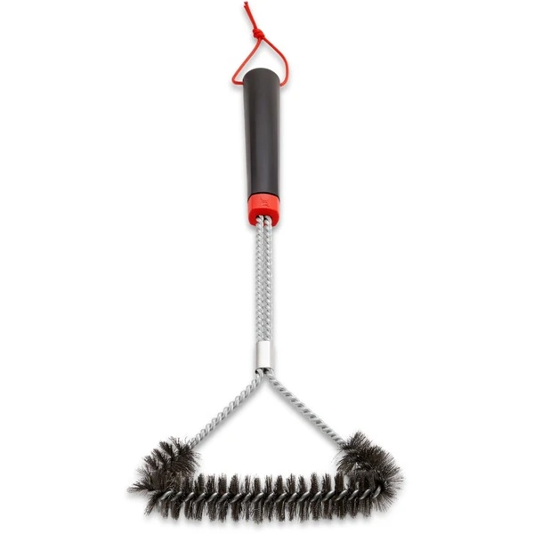 Weber Dreiseitige Grillbürste 6278, Mit Edelstahlborsten, 46cm, Grill-Reinigungsbürste – Bild 2